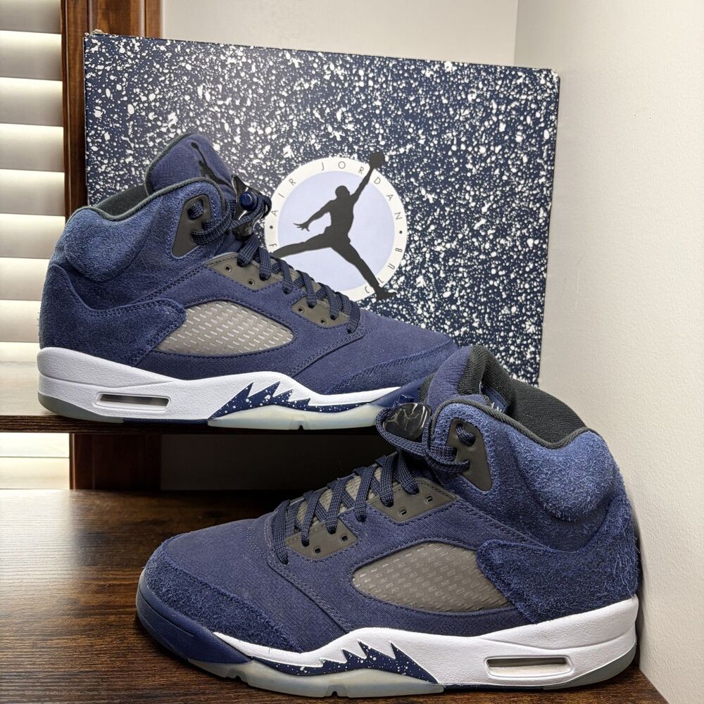 Size 10 - Air Jordan 5 Retro Midnight Navy